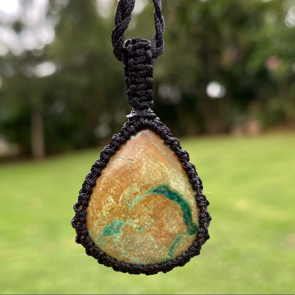 Unisex Chrysocolla Necklace- ☘️Unisex